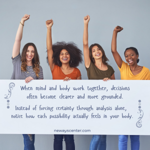Because when those signals are consistently ignored, many women begin to lose trust in their own internal guidance. Relearning that trust is worth the effort.