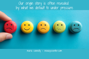 Our origin story is often revealed by what we default to under pressure. Here’s a somatic pause to help you notice your default: