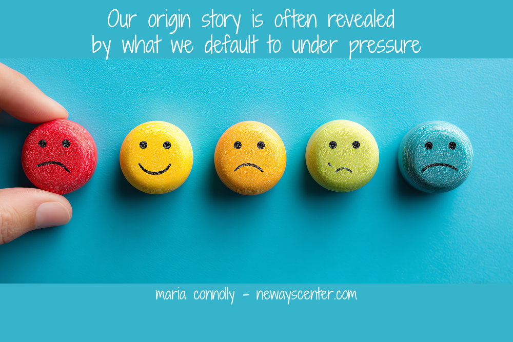 Our origin story is often revealed by what we default to under pressure. Here’s a somatic pause to help you notice your default: